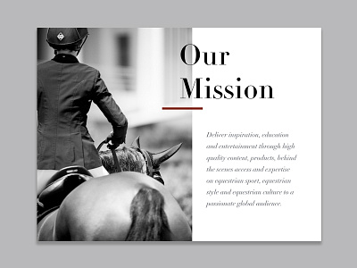 Investor Keynote for Equestrian Brand branding design didone equestrian horses investors keynote layout layout design presentation typography