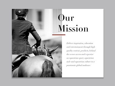 Investor Keynote for Equestrian Brand