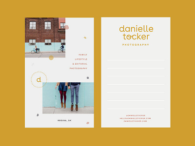 Danielle Tocker Photography branding icon layout layoutdesign logo monogram notecard photography postcard