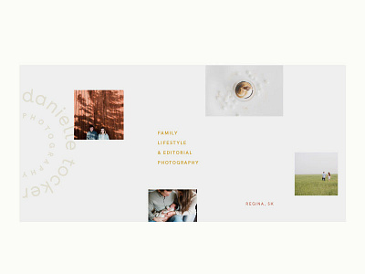 Danielle Tocker Photography branding layout layoutdesign logo idea photography postcard