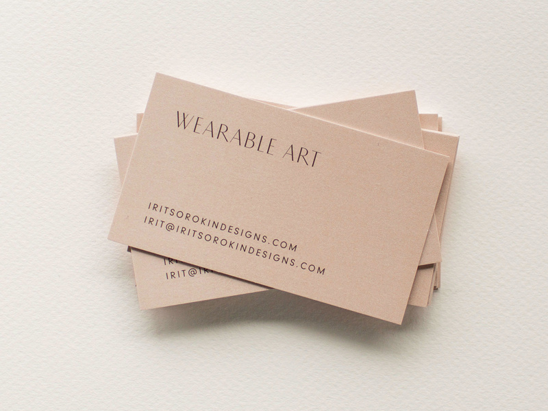 Irit Sorokin Business Card print design print business card businesscard wordmark sans serif typography logo branding