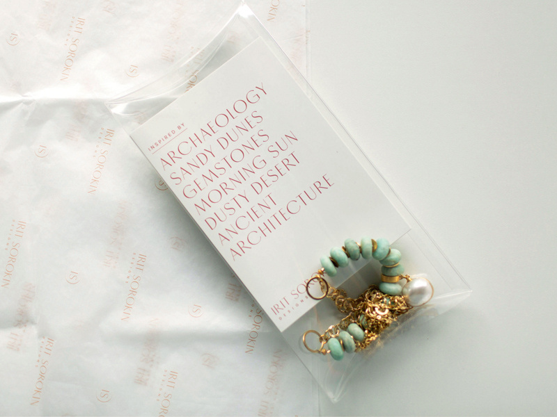 Irit Sorokin Branding jewellery packaging packaging tissue paper jewellery type logo photography sans serif wordmark typography branding
