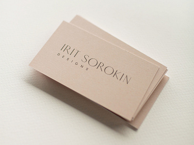 Irit Sorokin Logo branding business card logo print print design sans serif type typography wordmark