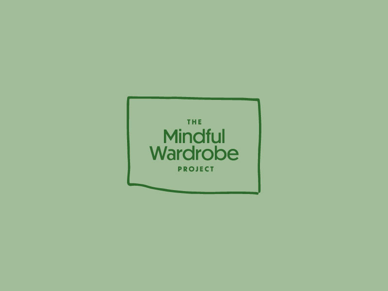 The Mindful Wardrobe Project concept fashion brand fashion wardrobe logomark typography sans serif type logo branding