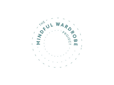 The Mindful Wardrobe Project branding fashion fashion brand logo logomark sans serif sew sewing stitch stitches type typography wordmark