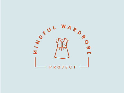 The Mindful Wardrobe Project branding clothing tag design dress fashion logo logo icon logomark sans serif stamp type typography wordmark