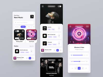 Music Player App 2019 trends album app clean clean ui clear design ecommerce interface isometric minimal mobile music music app music app ui music player song top ui ui uiux ux