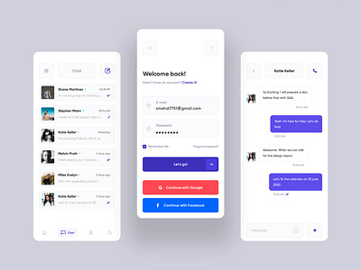 Mobile Banking app 2020 trend app design apple ui application call chat chat app chat ui chatbot clean ui design ecommerce free ui kit full project ios minimal sign in sign up trends ui ui kit