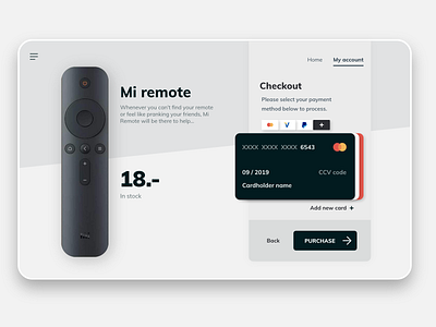 Daily UI #002 : Credit card checkout clear dailyui design flat ui ux web