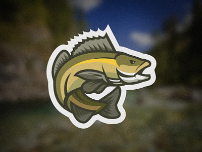 Walleye Logo brand brand identity branding corporate identity design fish fishing illustration logo logo design sticker walleye