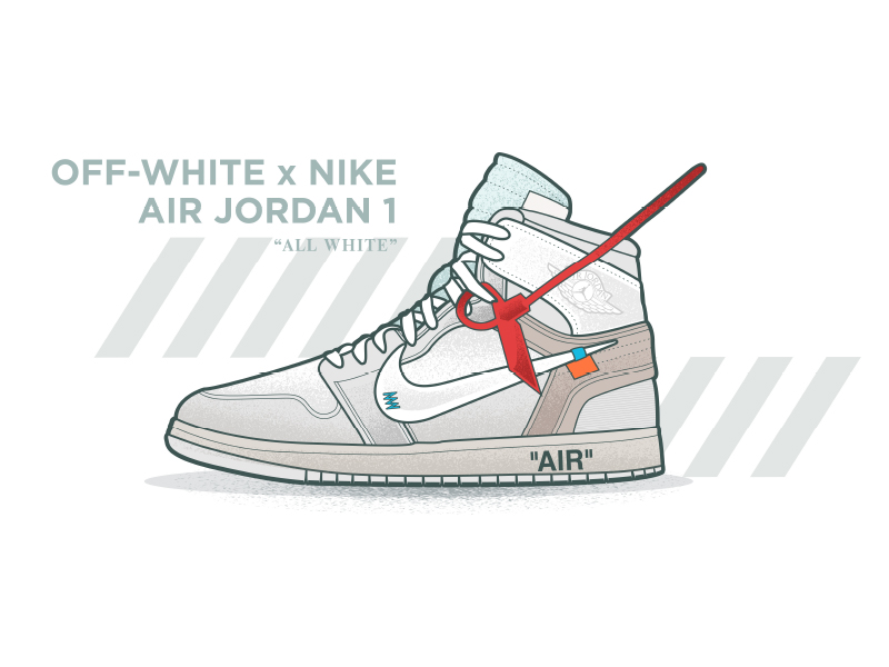 Download Off-White AJ1 Digital Illustration by Marcus McVey on Dribbble