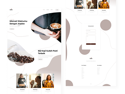 Landing Page | coffee shop app coffeeshop design indonesia designer landing design landingpage ui ux web website