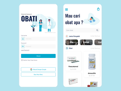 Aplikasi Jual Obat app design health app indonesia designer ui ux