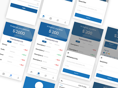 Banking Concept for Mobile Apps bank app banking branding designsystem mobile apps design uidesign uidesigner uxdesigner uxresearch