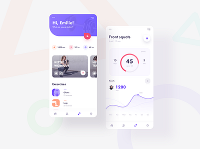 Fitness Application design fitness app minimal typography ui web