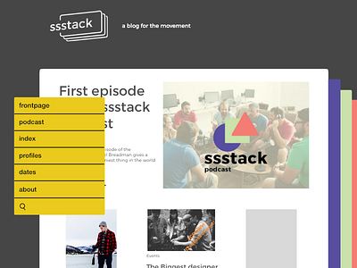 Ssstack Front Page layout design visual design web