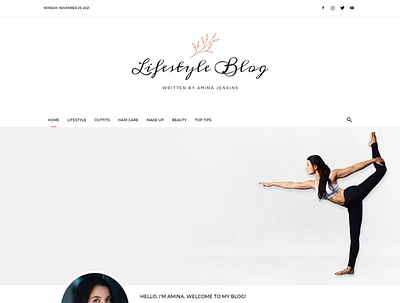 Life Style And Yoga Blog branding design graphic design illustration seo ui ux webdesign