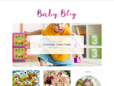 Baby Blog branding design graphic design seo ui ux webdesign