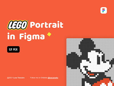 LEGO portrait in Figma - UI Kit bricks design system disney figma lego mickeymouse portrait uikit
