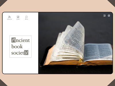 Ancient book society (home) app branding design icon illustration logo typography ui ux web