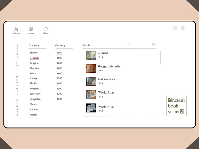 Ancient book society (search) branding design graphic design icon minimal typography ui ux web website