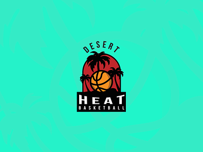 Desert Heat Logo basketball basketball logo branding california design illustration lionhearted studio logo design palm springs sports sports logo vector vector art