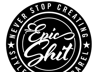 Never Stop Creating Patch badge logo california clothing design design epic lionhearted studio logo logo design motivational motivational quotes patch design typography vector vector art