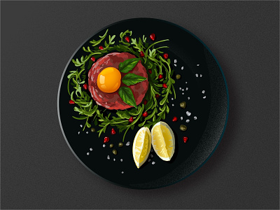 Bon appetit! black decoration design fashion art food illustration illustrator lemon tasty
