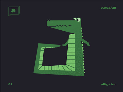 Day 01 - 'a' alligator 36dayoftype 36daysoftype06 design grahicdesign illustration thedesigntip typeaspire typeface typegang typeinspiration typelove typematters typography