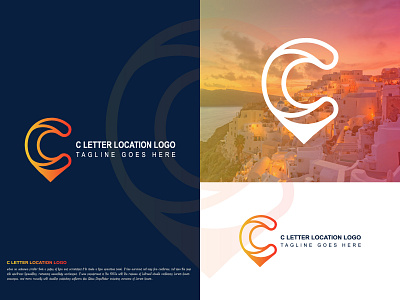 C Location Logo design template, monogram Logo abstract alphabet background c location logo circle creative design design elements icons illustration letter lines location logo professional shapes sign symbol type typography web