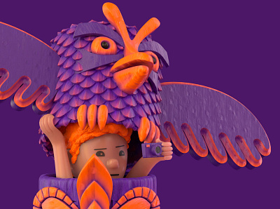TOTEM 3d 3d animation after affects animation c4d characters cinema 4d halloween monsters octanerender