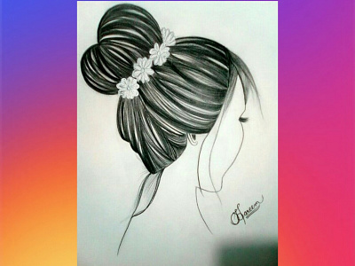 Hairs Sketch color pencil hair style pencil sketch sketch sketching