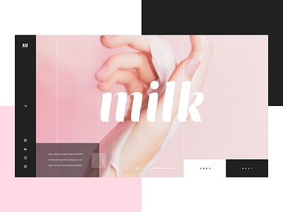 Typeface presentation design figma flat hero hero page lettering milk minimal type typography ui ux web website