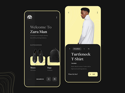 Zara App app app branding design fashion figma flat minimal type typography ui ux vector web