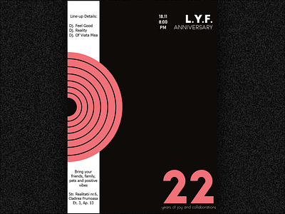 L.Y.F. Anniversary Party Poster