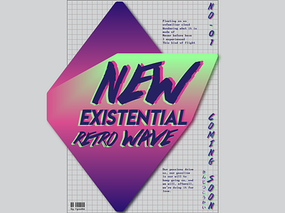 NEW Existential Retro Wave Poster evangelion illustration poster poster art retro vaporwave