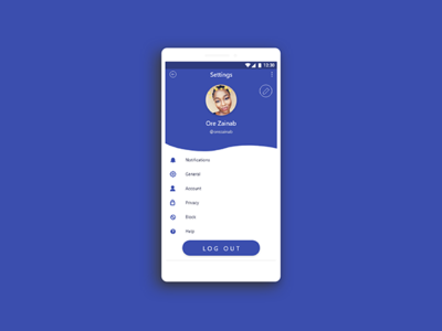 Profile Settings app design typography ui