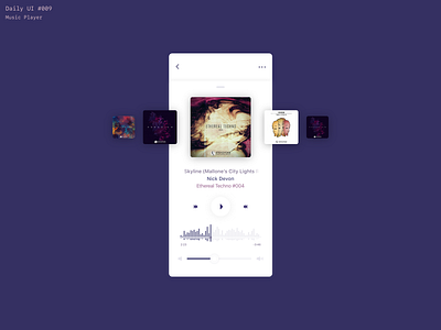 Daily UI 009: Music Player adobe app dailyui dailyuichallenge design music ui xd