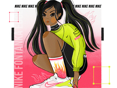 Girls on sneakers Vol.1 casual girl illustration nike photoshop sneaker sneakers street style woman