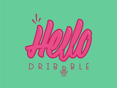 Hello Dribbble debut design hello dribbble lettering typography