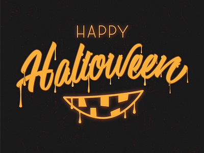 Happy halloween brush lettering graphic design halloween hand lettering lettering typography