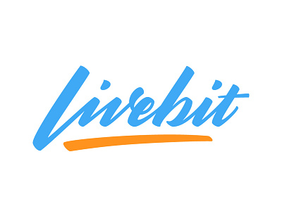 Livebit Wordmark branding brush lettering custom logo design graphic design handlettering logo ui ux