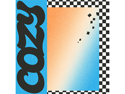 Cozy single artwork customlettering customtype design gradiant grapgic design graphicdesigner handlettering music artwork single art single cover typography