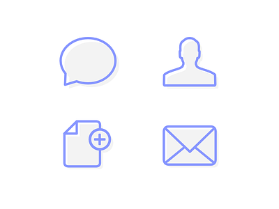 Outline Icons affinity designer icons mail messages outline