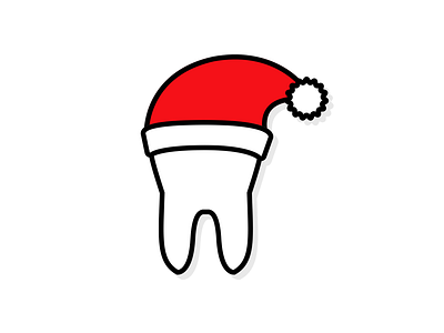 Christmas Tooth card christmas dentist illustration tooth