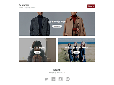 MUJI - Site Redesign Concept minimal muji redesign website