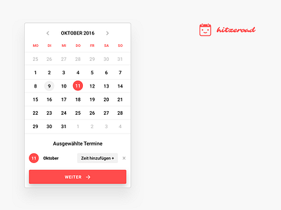 Hitzeroad web app calendar events mobile web app