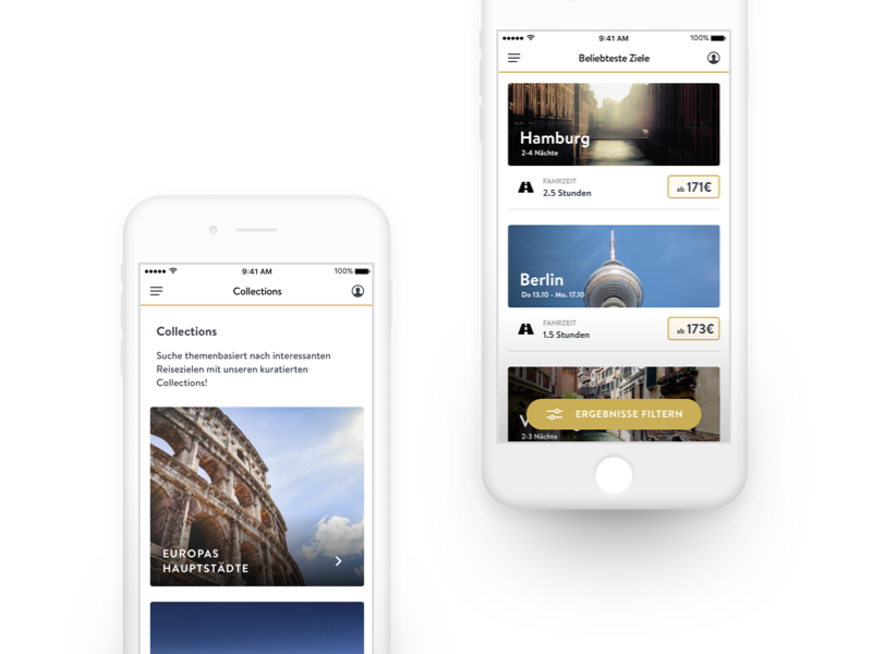 Travel booking app concept concept boana iphone app travel
