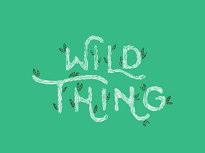 Wild Thing design flat illustration nature typography
