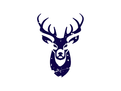 deer animal art branding deer design emblem hockey ice illustration logo nature snow vector